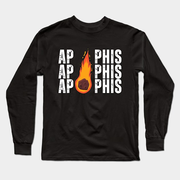 Apophis 2029 Asteroid Object 99942 Astronomy Long Sleeve T-Shirt by MetAliStor ⭐⭐⭐⭐⭐